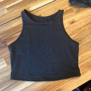 FLEO athletic crop top heathered grey